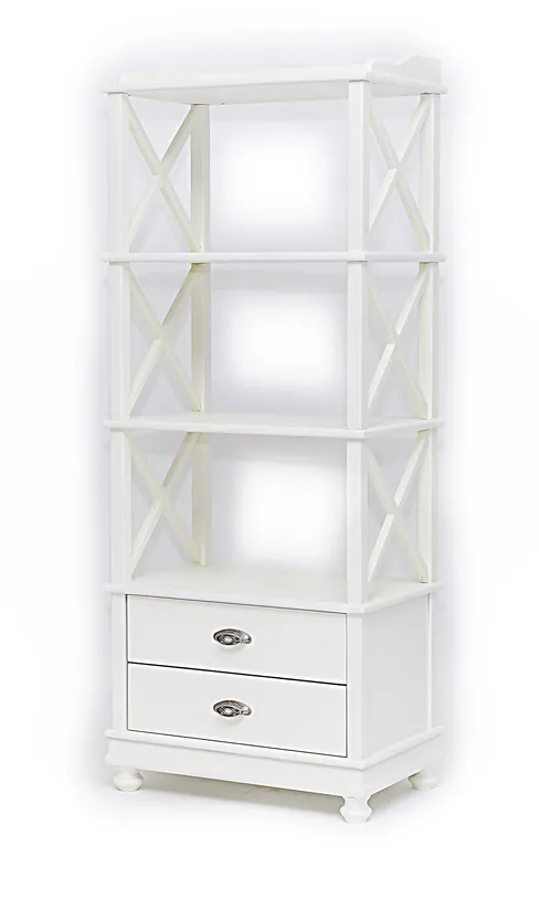 Стеллаж "Трике-4" (цвет "Слоновая кость") "Tadorna Furniture"