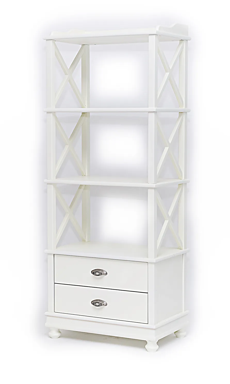 Стеллаж "Трике-4" (цвет "Слоновая кость") "Tadorna Furniture"