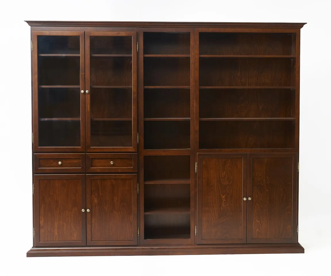 Шкаф-стенка "Онегин-257-159-260" цвет Орех "Tadorna Furniture"