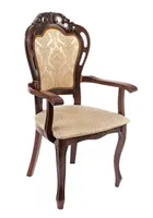 Стул классический "Бронте-П" с подлокотниками (Вишня / Бежевый) "Tadorna Furniture"