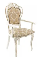 Стул классический "Бронте-П" с подлокотниками (Молочный / Бежевый) "Tadorna Furniture"