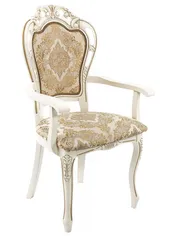 Стул классический "Бронте-П" с подлокотниками (Молочный / Бежевый) "Tadorna Furniture"