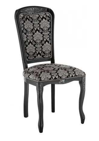 Стул классический "Клето" (чёрный с "серебряной" патиной / чёрный) "Tadorna Furniture"