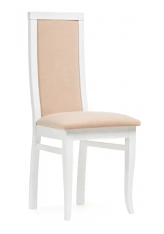 Стул классический "Давиано" (Белый / Бежевый велюр) "Tadorna Furniture"
