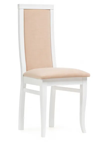 Стул классический "Давиано" (Белый / Бежевый велюр) "Tadorna Furniture"
