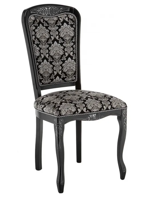 Стул классический "Клето" (чёрный с "серебряной" патиной / чёрный) "Tadorna Furniture"