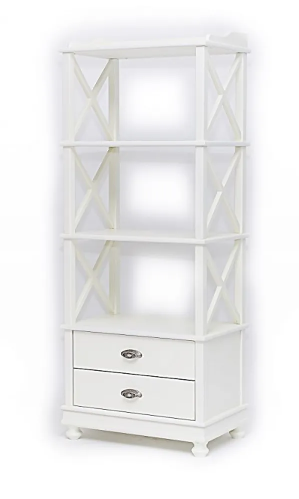 Стеллаж "Трике-4" (цвет белый) "Tadorna Furniture"