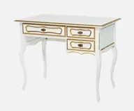 Стол письменный "Мой Дядя" (цвет белый с "золотой" патиной) 3 ящика